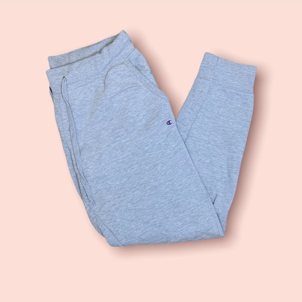 CHAMPION Light-Gray Jogger Sweatpants Size Medium Comfortable Lounge-Wear
